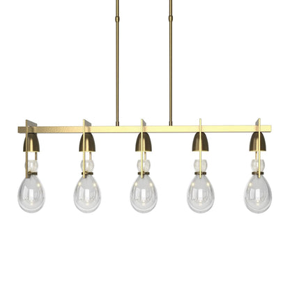 New Traditional 5 Light 41" Wide Linear Pendant