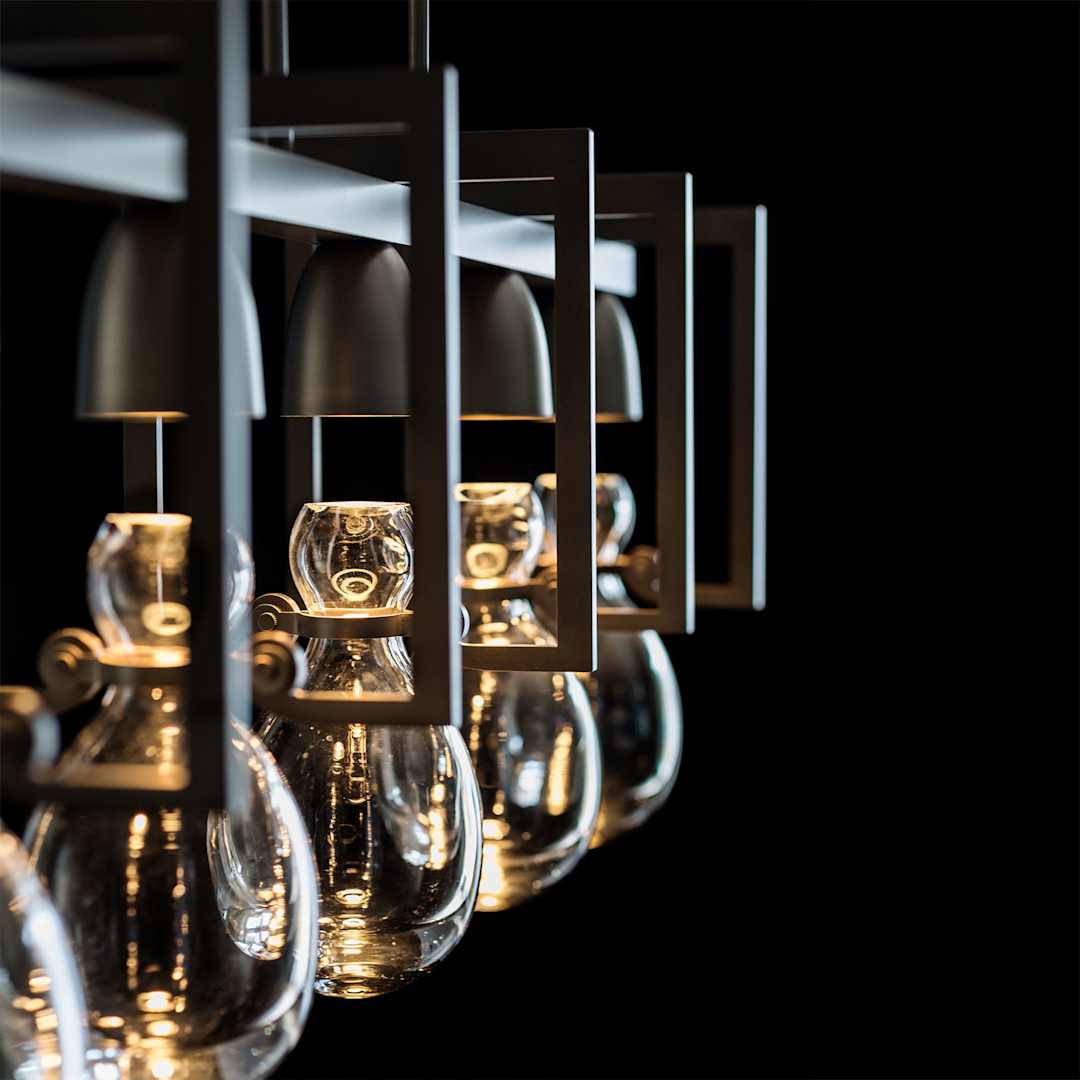 New Traditional 5 Light 41" Wide Linear Chandelier