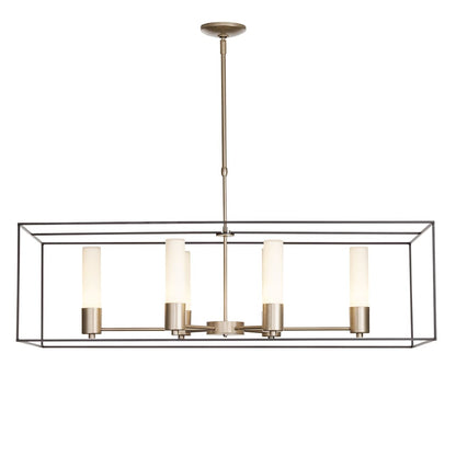 Portico 6 Light 42" Wide Pillar Candle Linear Chandelier