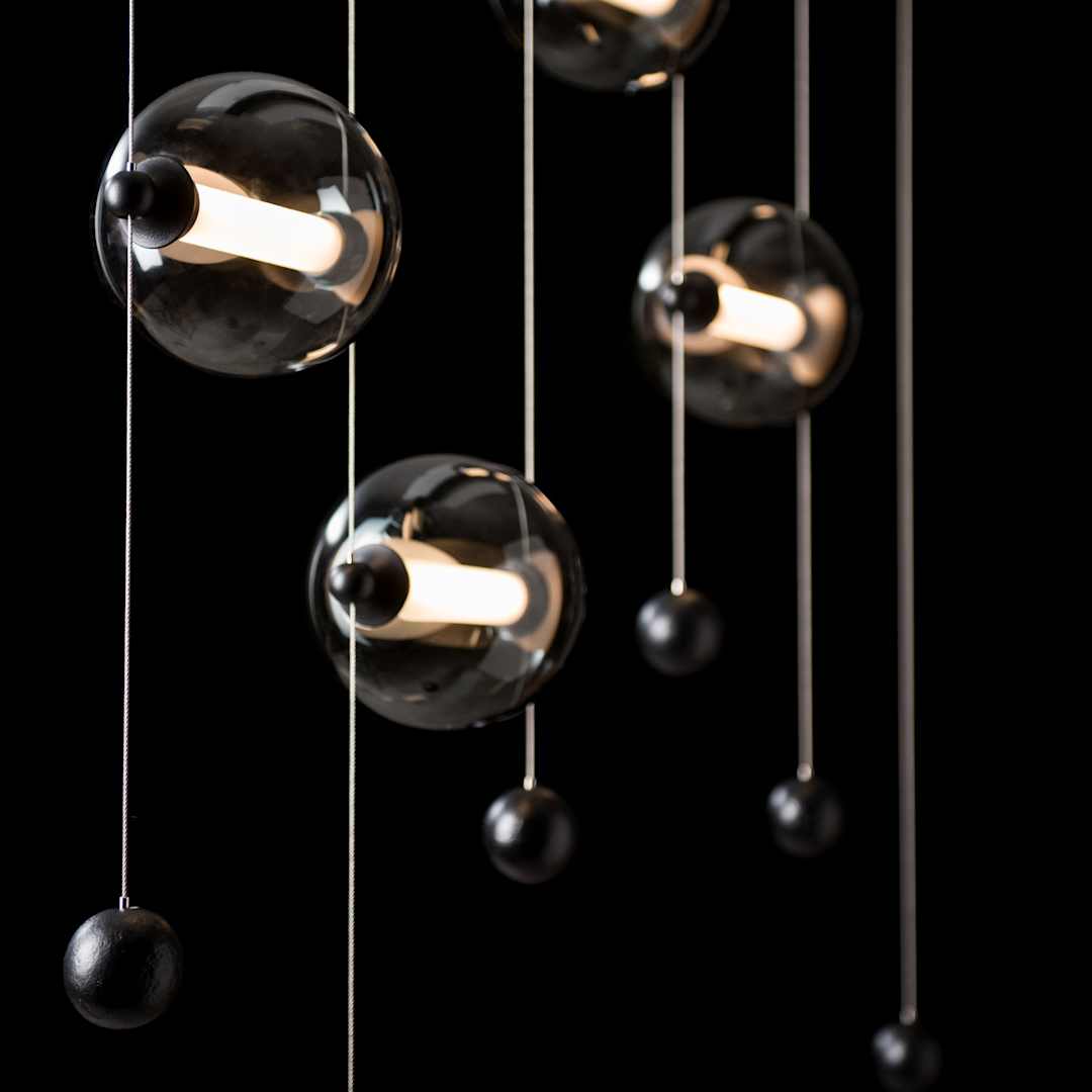 Abacus 41" Wide LED Suspension Multi Light Pendant