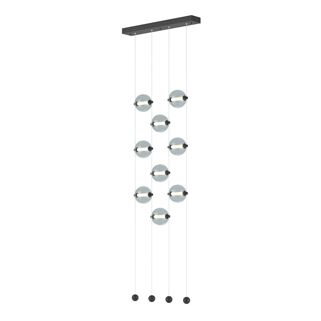 Abacus 22" Wide LED Suspension Multi Light Pendant