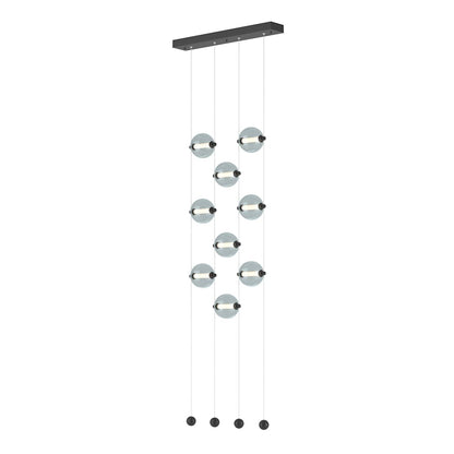 Abacus 22" Wide LED Suspension Multi Light Pendant