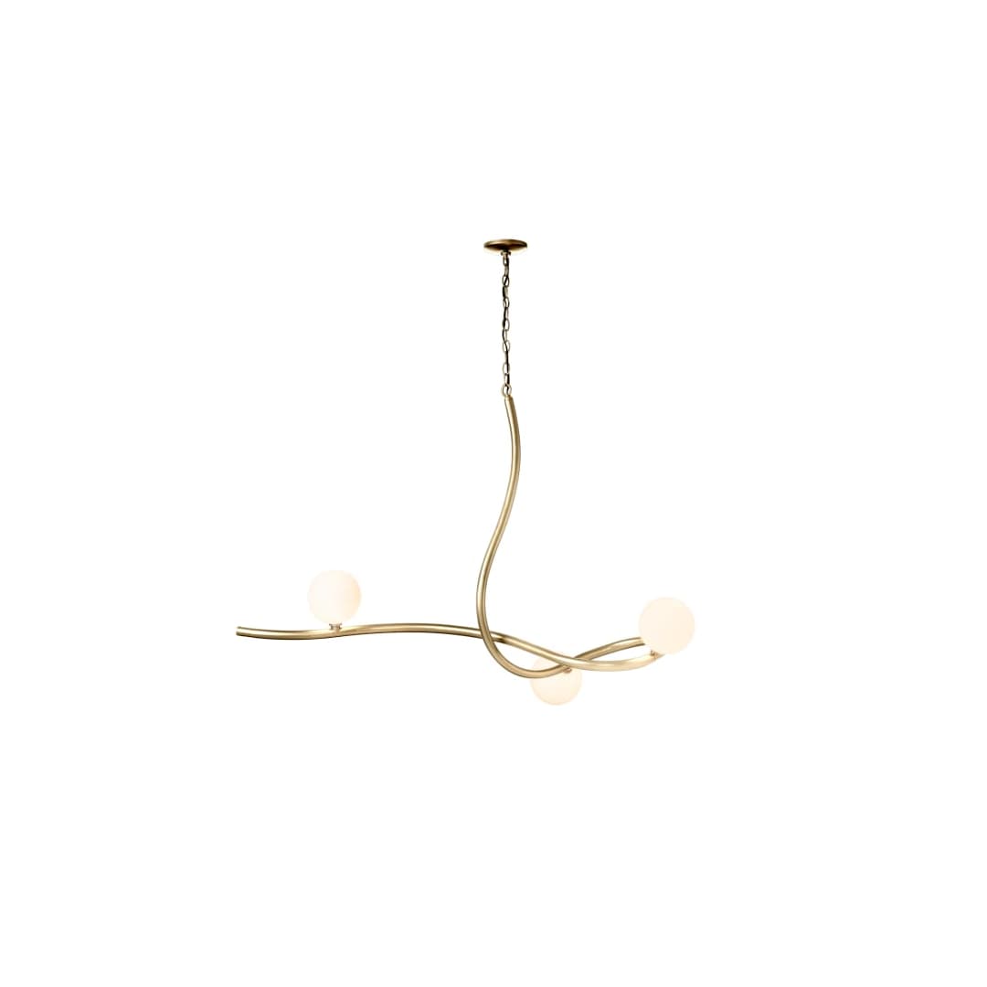 Slide 3 Light 45" Wide Abstract Linear Chandelier