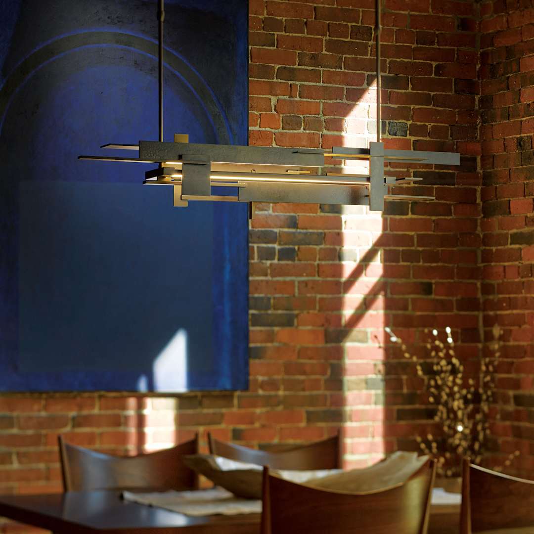 Planar 42" Wide LED Abstract Long Orientation Chandelier
