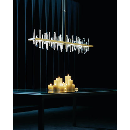 Solitude 52" Wide LED Crystal Linear Chandelier
