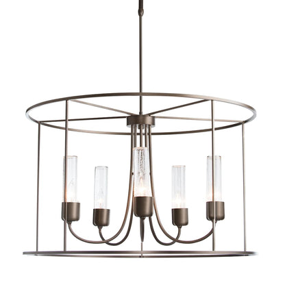 Portico 5 Light 32" Wide Drum Outdoor Short Orientation Chandelier