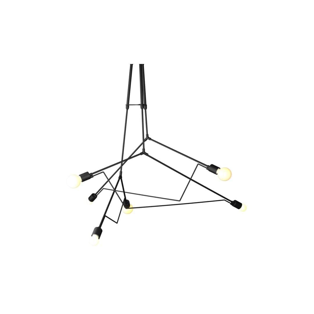 Divergence 6 Light 55" Wide Outdoor Abstract Multi Light Pendant