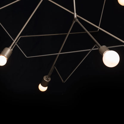 Divergence 6 Light 55" Wide Outdoor Abstract Multi Light Pendant