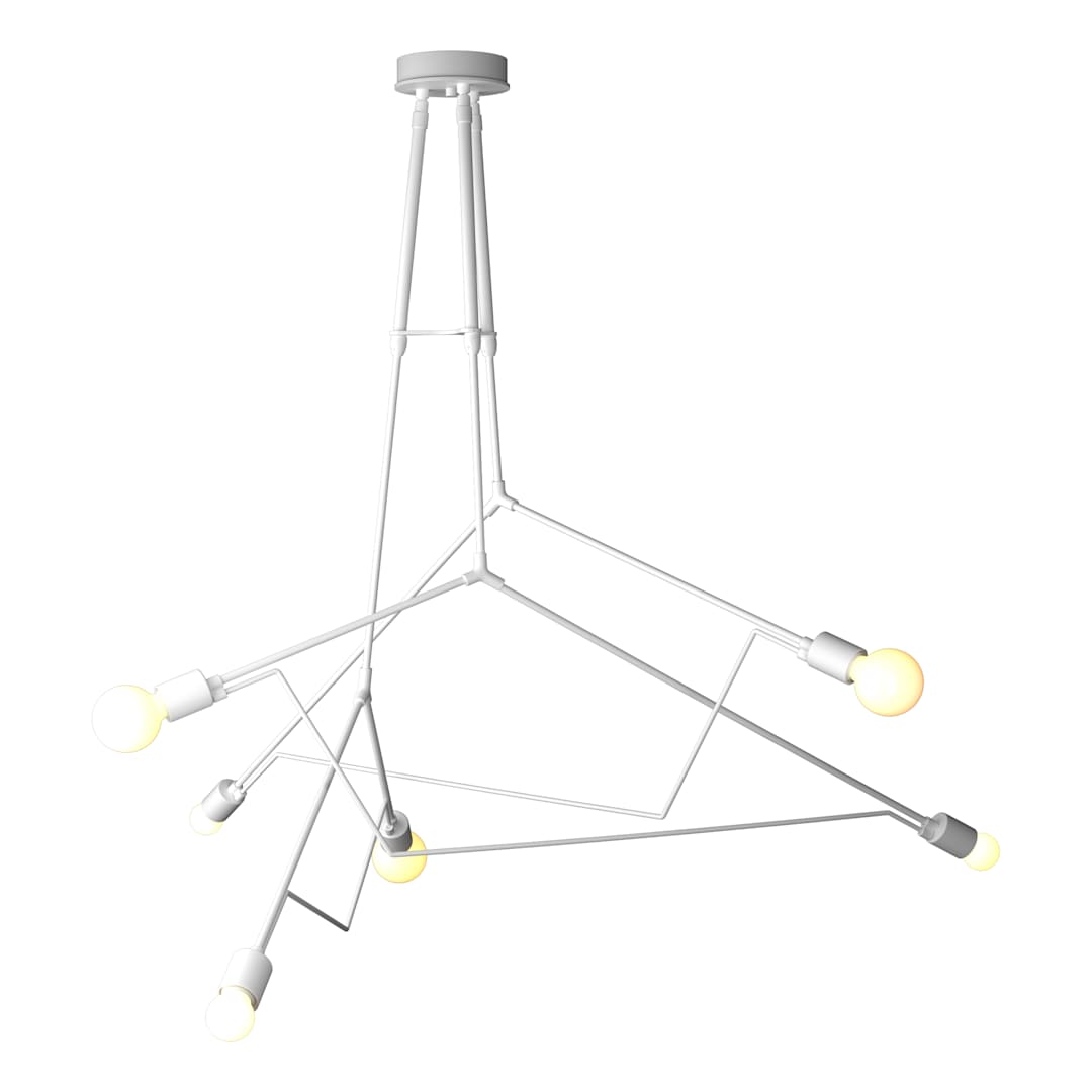 Divergence 6 Light 55" Wide Outdoor Abstract Multi Light Pendant