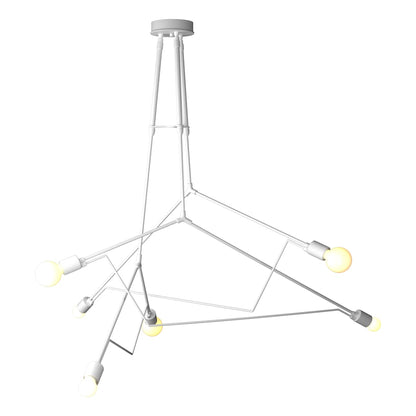 Divergence 6 Light 55" Wide Outdoor Abstract Multi Light Pendant