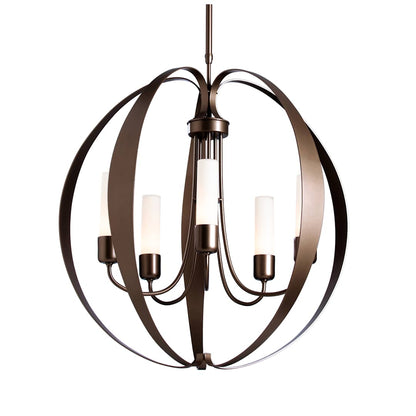 Pomme 5 Light 30" Wide Outdoor Pillar Candle Pendant