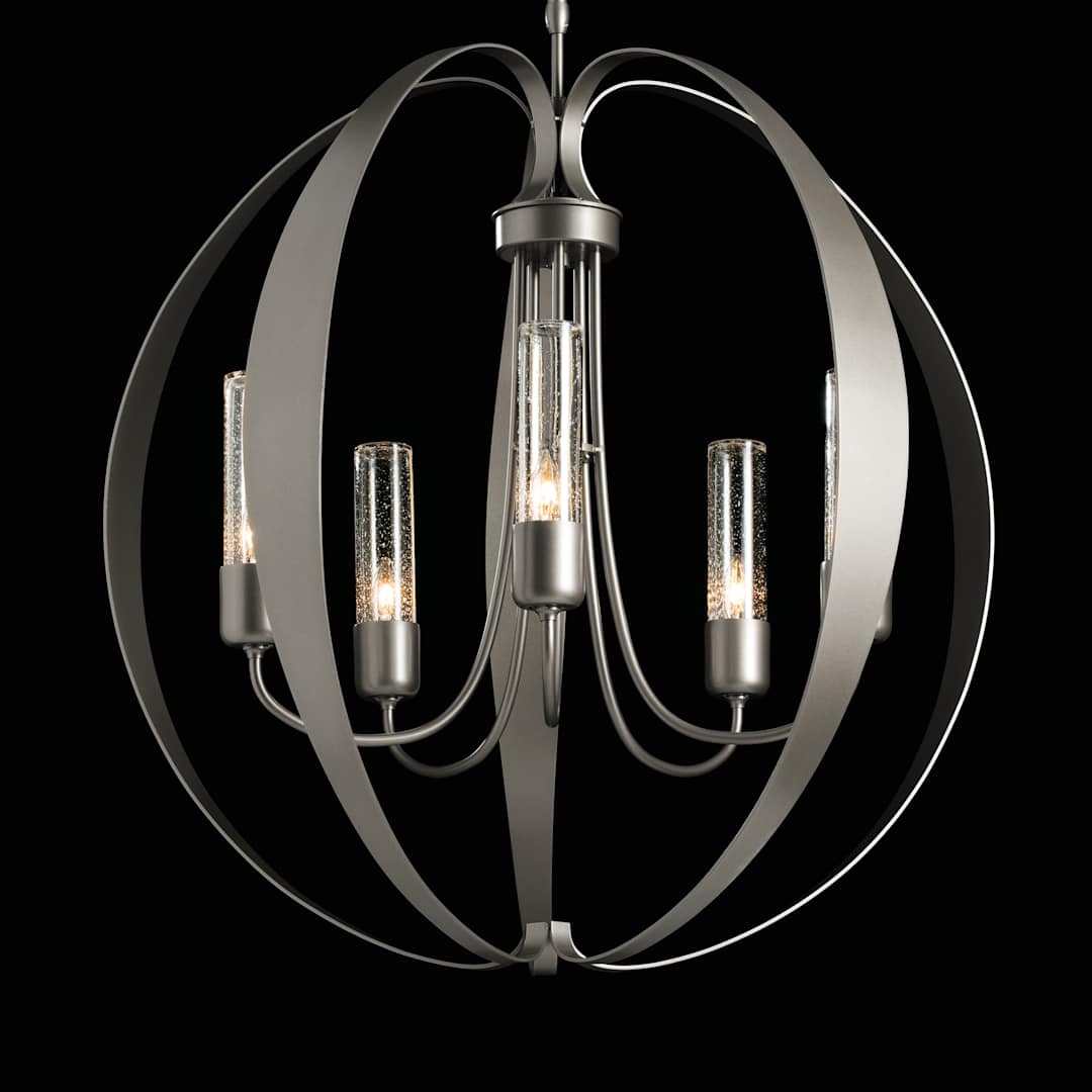 Pomme 5 Light 30" Wide Outdoor Pillar Candle Pendant