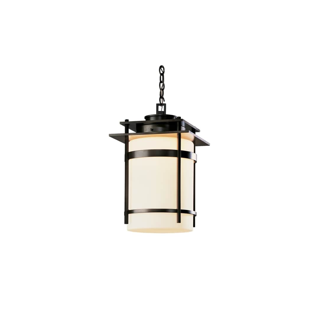 Banded 14" Wide Semi-Flush Outdoor Pendant