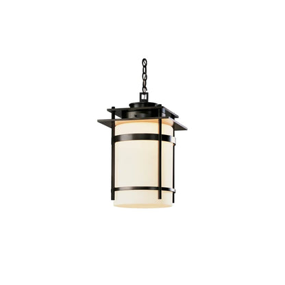 Banded 14" Wide Semi-Flush Outdoor Pendant