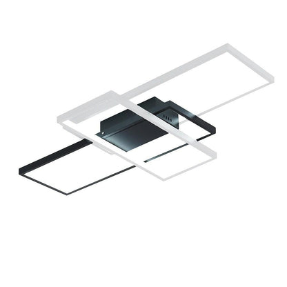 Multi Rectangle Large Flush Mount Ceiling Light with 3 Integrated Tiered Lights