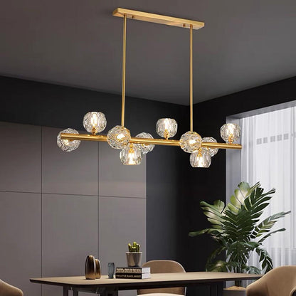 Metal Crystal Flush Mount Ceiling Light Globe Cluster LED Light