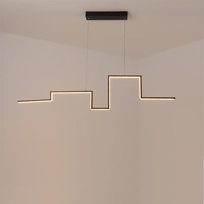 Modern Irregular Linear 1-light Metal PVC Island Hallway LED Pendant Lighting