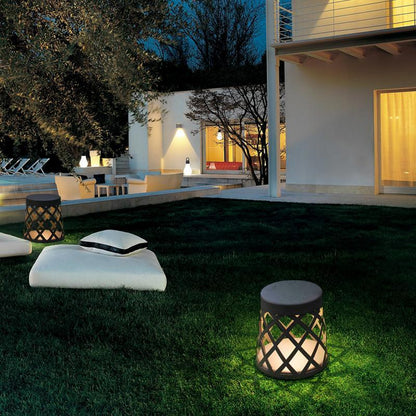 Stool Waterproof LED Aluminum Black Modern Outdoor Light Lanterns Lawn Lamp