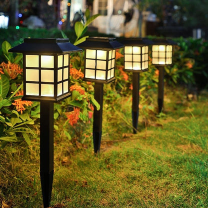 2/4 Pack Ideas Waterproof LED Black Modern Solar Powered Outdoor Light