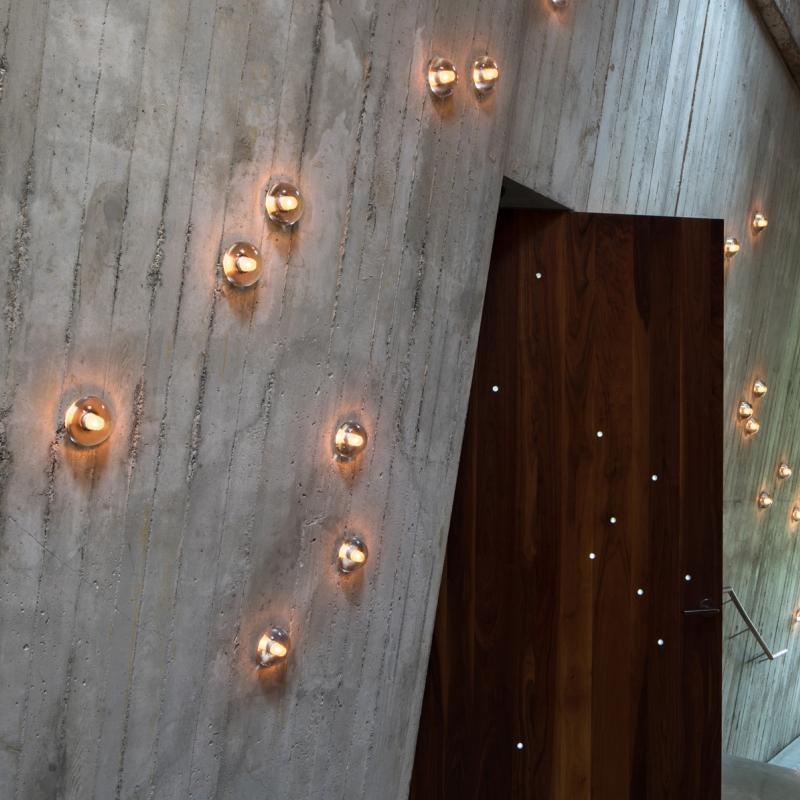 Round Bowl Glass LED Waterproof Transparent Rustic Outdoor Wall Lights