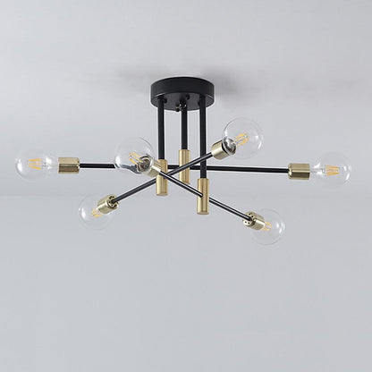 6-light LED Sputnik Design Nordic Flush Mount Lighting Chandelier