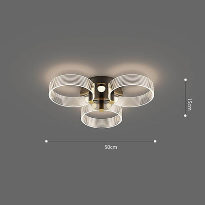 Circles Modernist LED Flush Mount Ceiling Light for Living Room