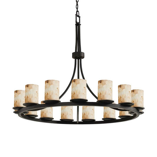 Alabaster Rocks! 21 Light 60" Wide LED Pillar Candle Chandelier