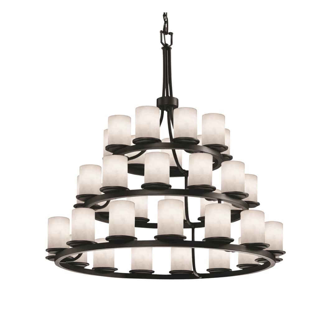Clouds 36 Light 42" Wide LED Pillar Candle Chandelier