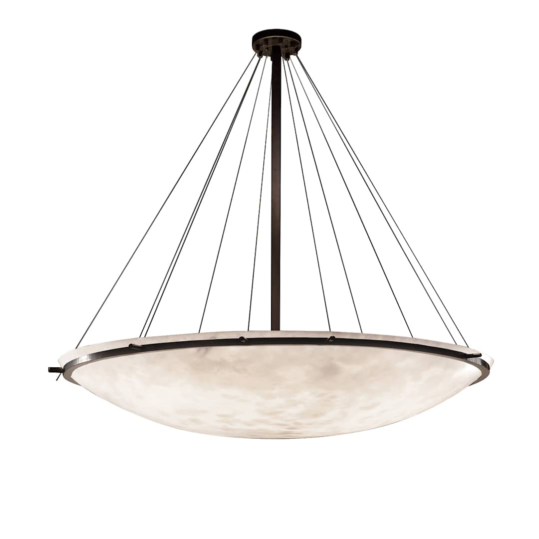 Clouds 75" Wide Ring 16 Light Bowl Shaped Multi Light Pendant