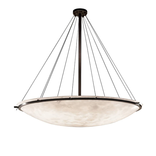 Clouds 75" Wide Ring 16 Light Bowl Shaped Multi Light Pendant