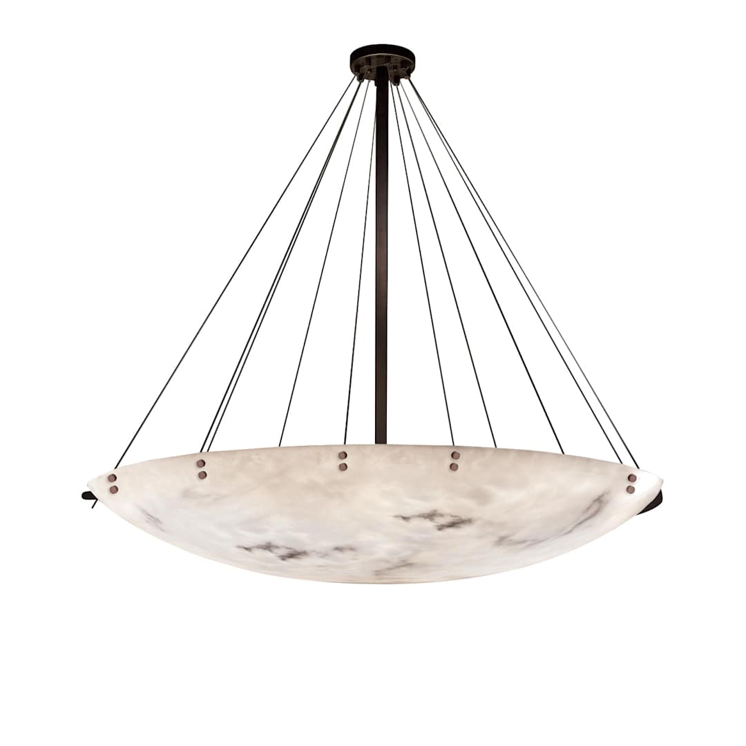 Lumenaria 72" Wide Finials 16 Light Bowl Shaped Multi Light Pendant