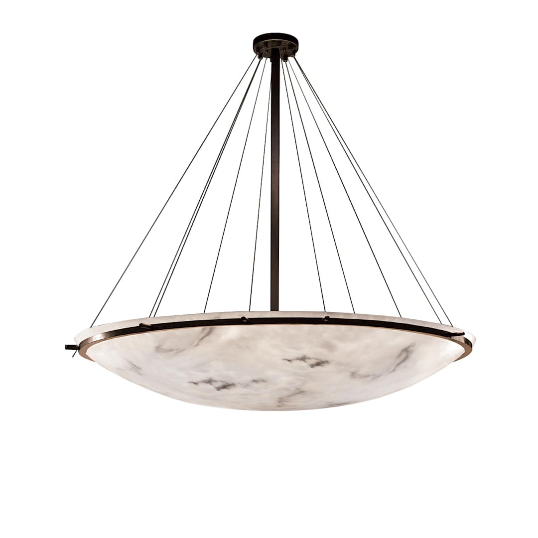 Lumenaria 75" Wide Ring LED Bowl Shaped Multi Light Pendant