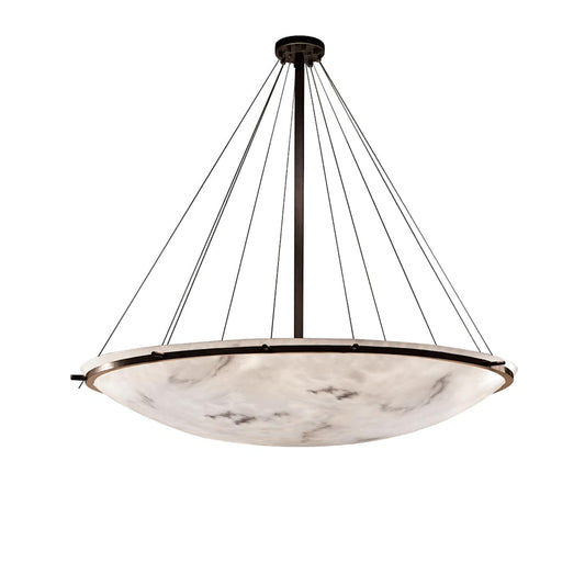 Lumenaria 75" Wide Ring LED Bowl Shaped Multi Light Pendant