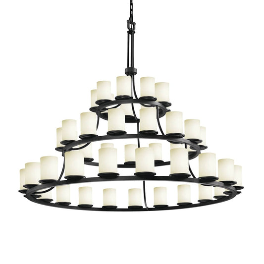 Fusion 45 Light 60" Wide LED Pillar Candle Chandelier
