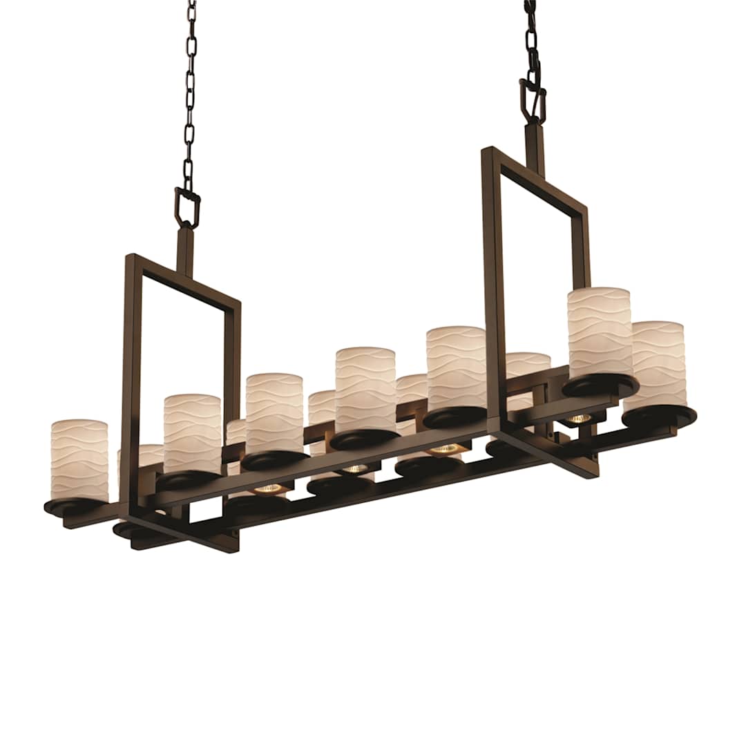 Limoges 17 Light 13" Wide LED Pillar Candle Chandelier