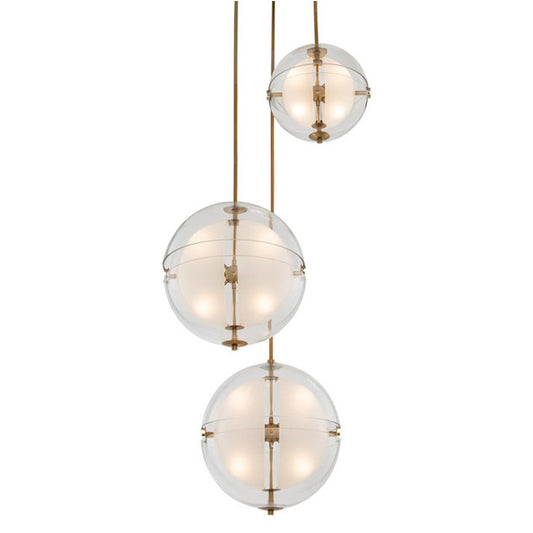 Sussex 12 Light 44" Wide LED Multi Light Pendant - (1) 14" and (2) 18" Spheres