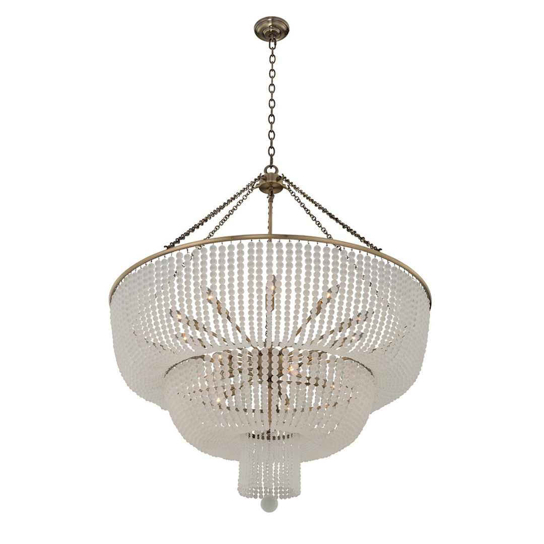 Esperanza 39" Wide Beaded Waterfall Chandelier