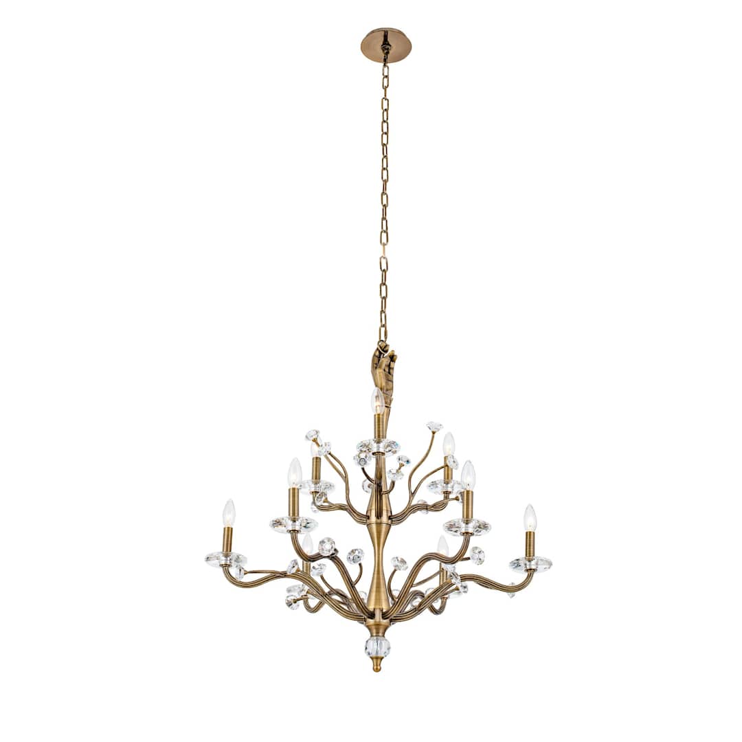 Venus 9 Light 32" Wide Crystal Candle Style Chandelier