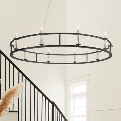 Rosalind 10 Light 50" Wide Crystal Candle Style Chandelier