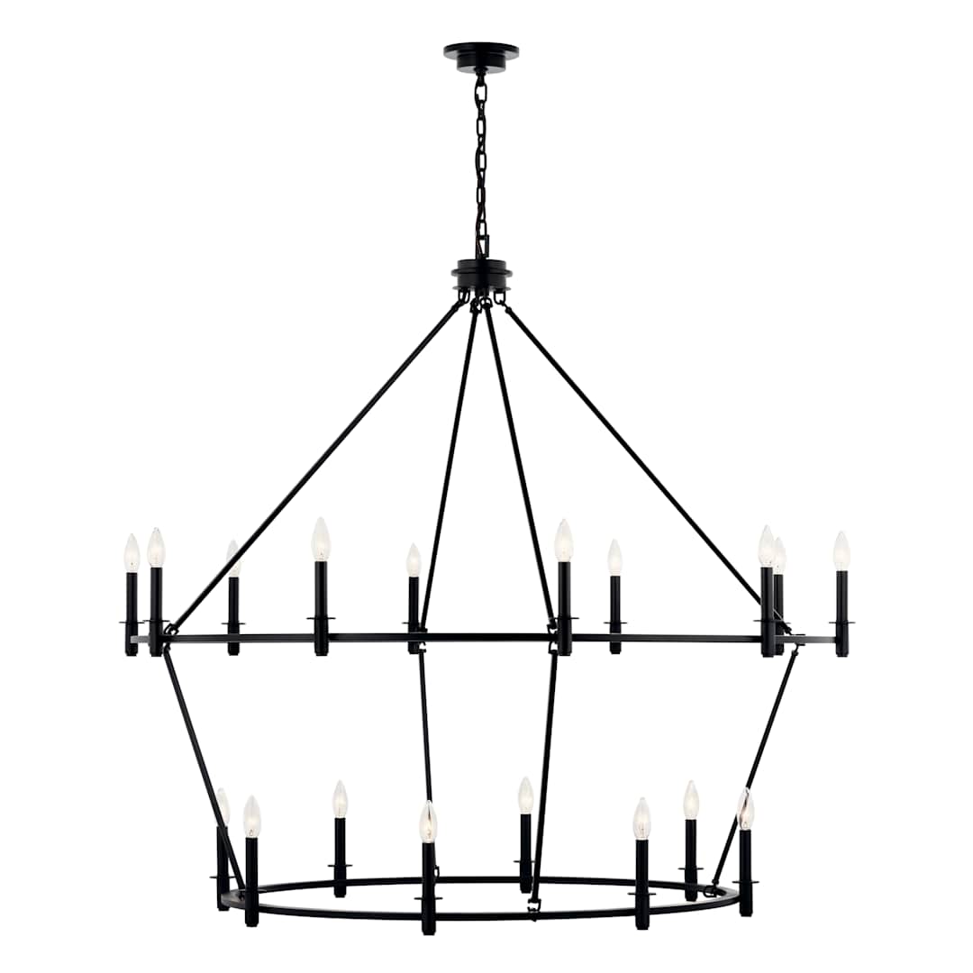 Carrick 18 Light 55" Wide Taper Candle Ring Chandelier