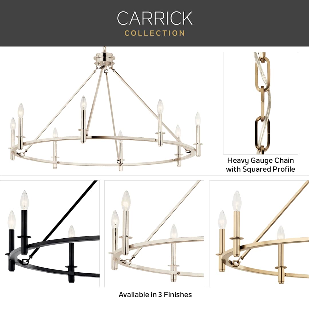 Carrick 18 Light 55" Wide Taper Candle Ring Chandelier