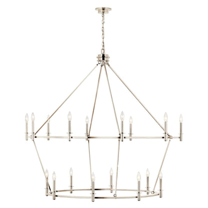 Carrick 18 Light 55" Wide Taper Candle Ring Chandelier
