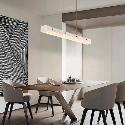 60" Natural Marble Dining Room Light Fixture