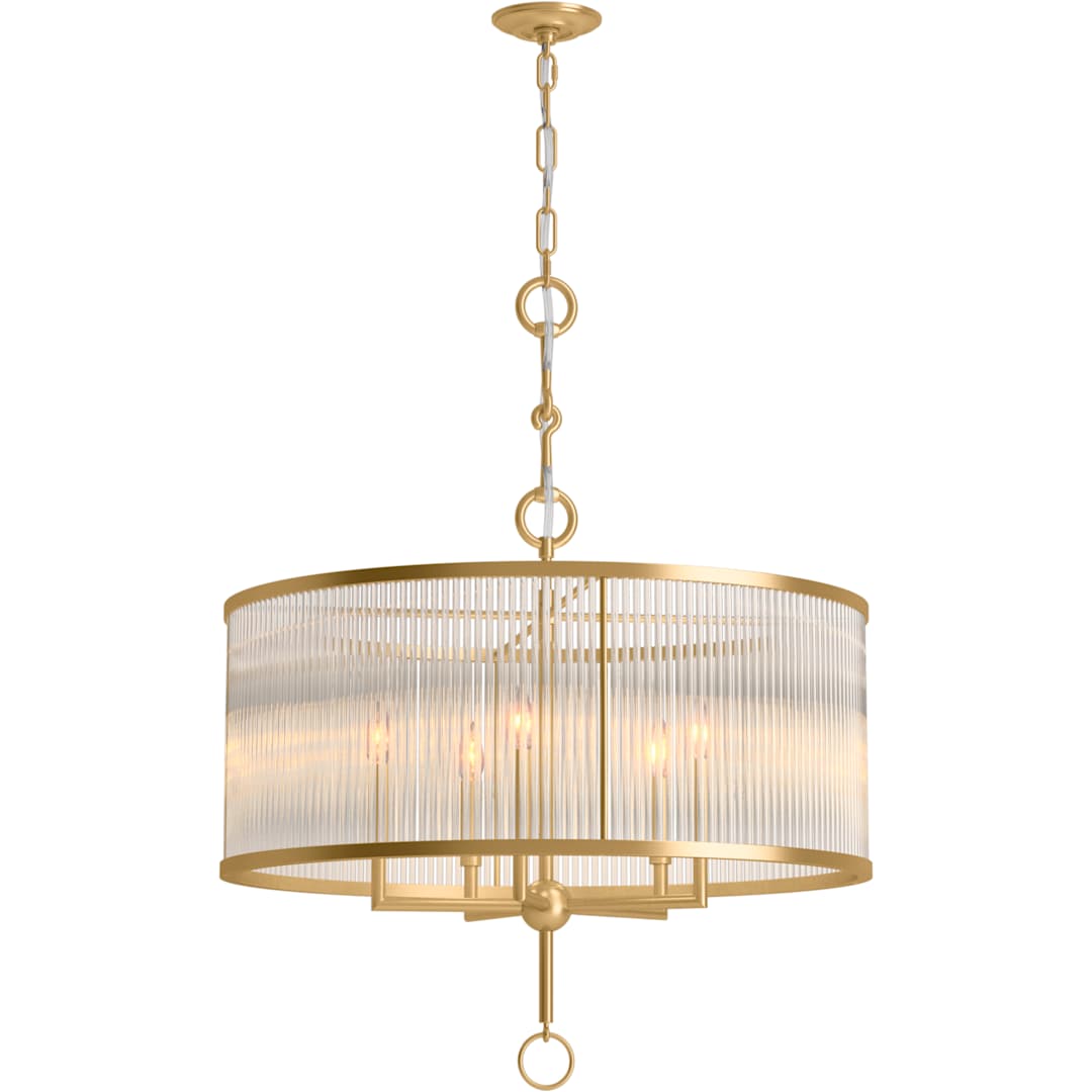 Terret 5 Light 29" Wide Taper Candle Drum Chandelier