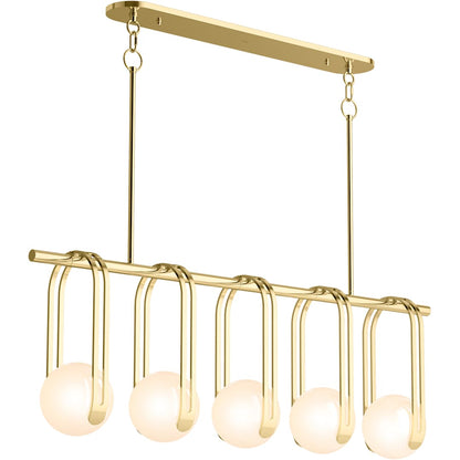 Kraga 5 Light 45" Wide Linear Chandelier