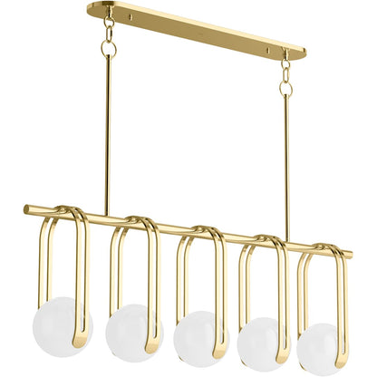 Kraga 5 Light 45" Wide Linear Chandelier