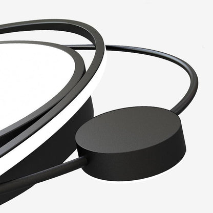 LED Geometric Shapes Circle Dimmable Flush Mount Lights with Remote Control