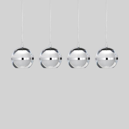 Spherical Acrylic Metal LED Modern Pendant Lights Kitchen Island Lighting