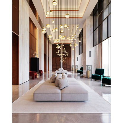 Grapes 24-Light LED Pendant in Brass Finish