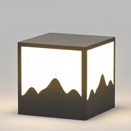 Landscape Silhouette Solar Outdoor Waterproof LED Post Light for Garden Fence